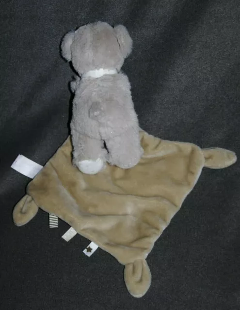 Doudou Ours Beige POMMETTE Mouchoir Blanc Etoile Echarpe Pois Peluche Etat NEUF 2