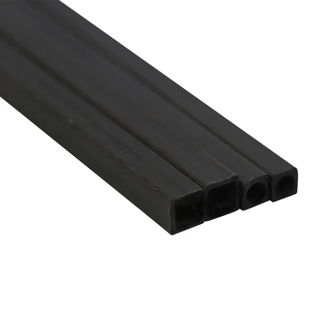 2Pcs Wrapped Carbon Fiber  4 X 3 X 500MM 3K Roll  Outer Square Inner Square Tube