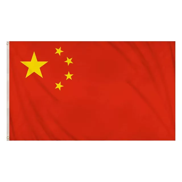 Large 5Ft X 3Ft China Flag Uk Chinese National Banner Colour With Brass Eyelets