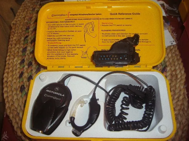 Motorola NTN8819A CommPort Ear Mic Receiver System w/Palm PTT~ XTS MTX & Adapter
