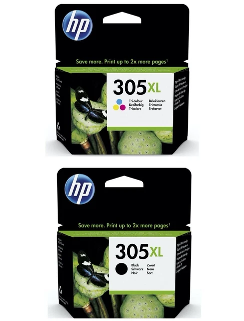 KIT 2 CARTUCCE ORIGINALI alta capacità HP305 NERO XL + COLORE XL ~ UFFICIALI HP