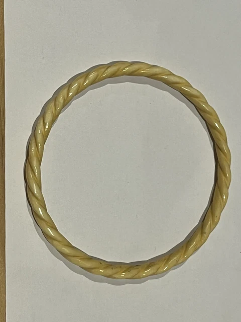 Bracelet Jonc Torsadé Ancien En Métal | Bijou Vintage élégant - Occasion Authentique