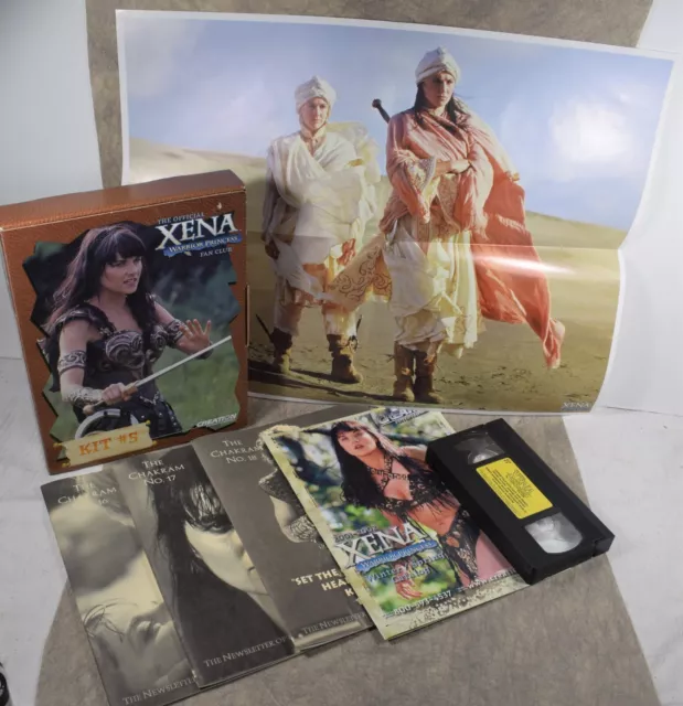 Xena Warrior Princess Fan Club Kit #5, Poster, Magazines, Chakram Newsletter etc