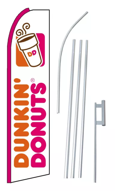 Dunkin Donuts Banner Flag Sign Display Kit Swooper Feather Flutter