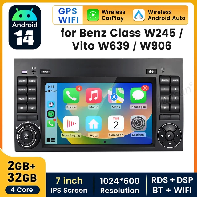 2G+64G Android Car Stereo Radio with Wireless CarPlay