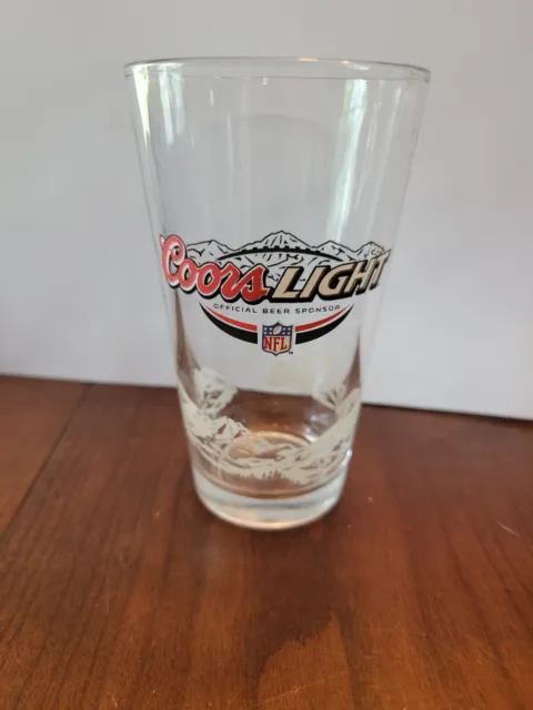 Coors Light Official Beer Sponsor NFL Rocky Mountains Design Pint Glass