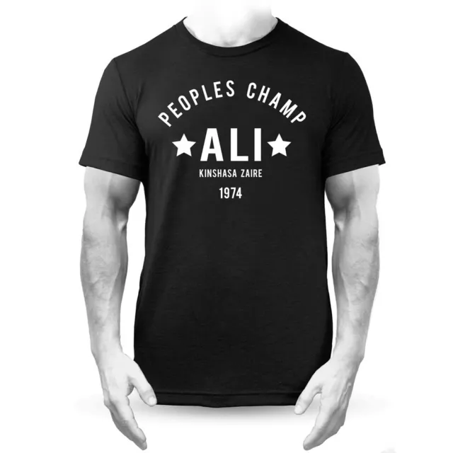 Muhammad Ali Champion Rumble in the Jungle Boxing Premium Black T-Shirt