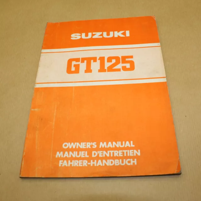 Manuel Technique D'entretien Et D'utilisation Suzuki Gt 125 1979 -