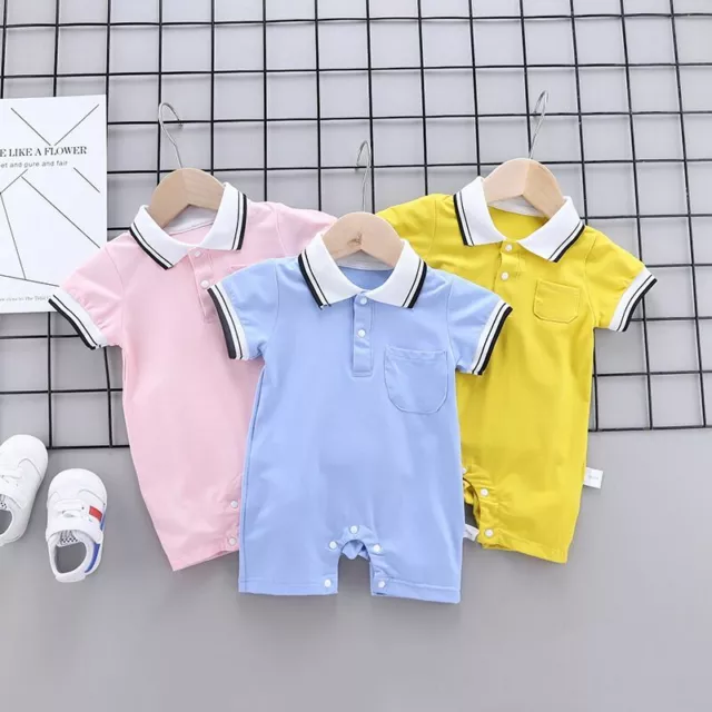 Newborn Infant Baby Boy Girl Kids Cotton Romper Jumpsuit Bodysuit Clothes Outfit