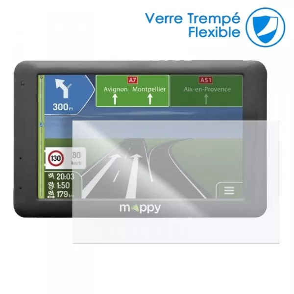 Film de Protection en Verre Flexible pour GPS Mappy ULTI E528 S