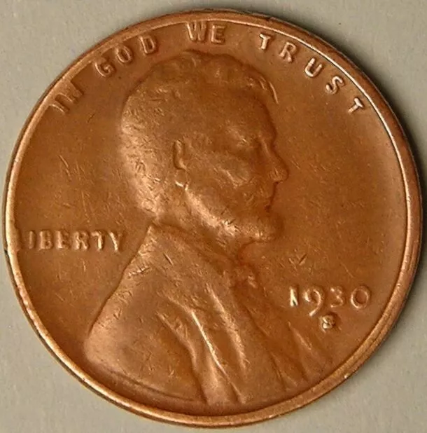 1930 S Lincoln Wheat Penny - G/VG