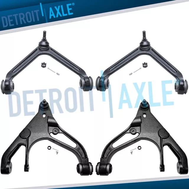 (4pc) Front Upper & Lower Control Arm for 2002 2003 2004 2005 Dodge Ram 1500 4WD