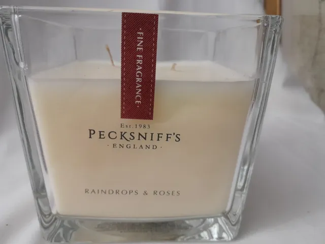 1 x Pecksniff's - 2 wick - scented Candle - 860g - Raindrops & Roses - new