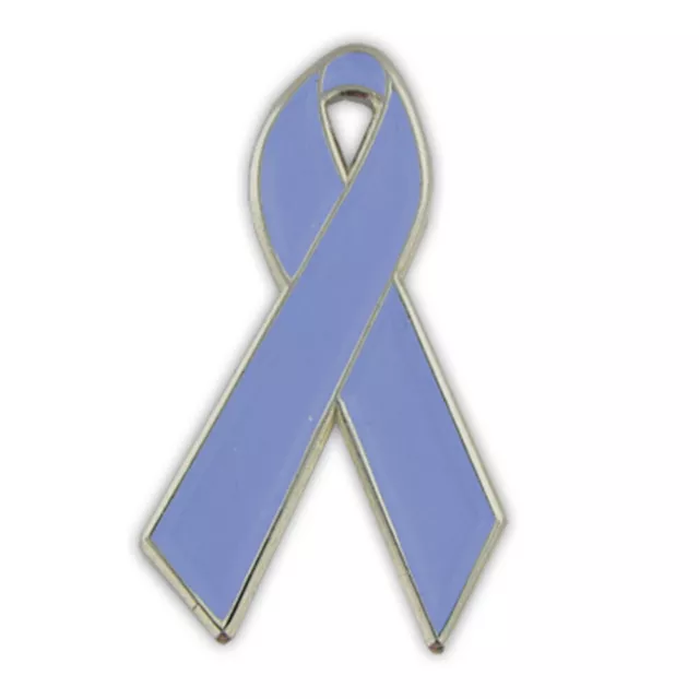 PinMart's Periwinkle Blue Awareness Ribbon Enamel Lapel Pin