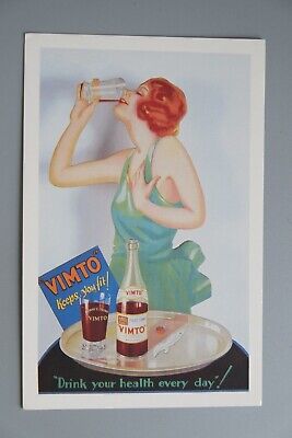 Postcard, Nostalgia Modern Repro, Vimto Advert Art Deco Design