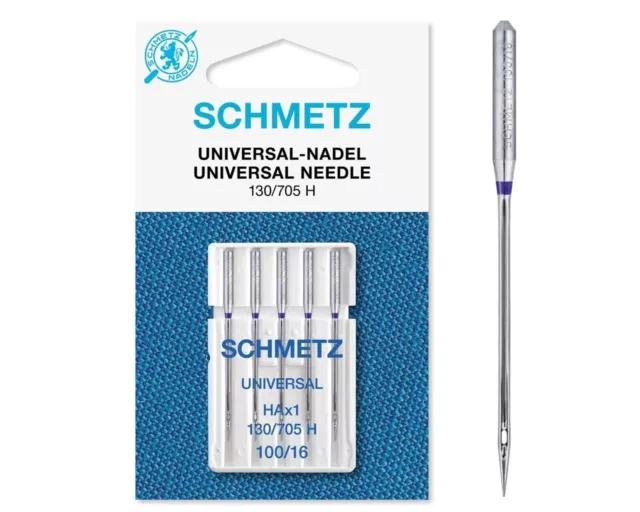 Nähmaschinennadeln von Schmetz 100/16 Universal für Haushaltsmaschinen