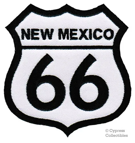 NEW MEXICO ROUTE 66 EMBROIDERED PATCH - IRON-ON APPLIQUE Highway Road Sign Biker