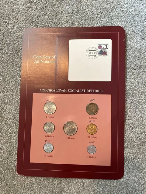 Czechoslovak Socialist Republic Coin Sets of All Nations Stamped Page 1982