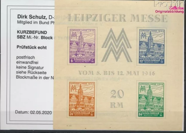 Briefmarken Sowjetische Zone (All.Bes.) 1946 Mi Block5Y a (kompl.Ausg.) ge(96086