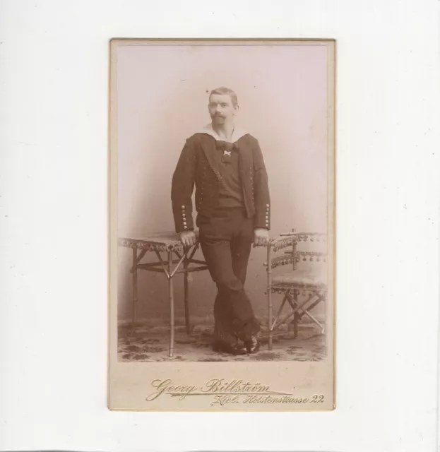 CDV Foto Marine Soldat - Kiel 1896