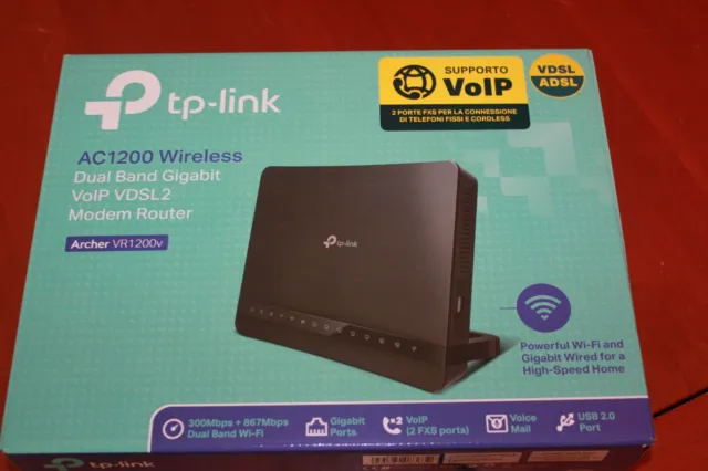 TP-LINK Archer VR1200v 100Mbps Wi-Fi Modem Router - Nero