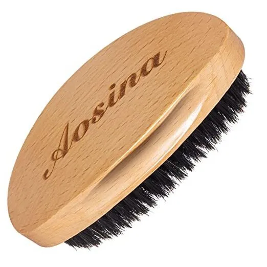 Wave Brush - Hair Brush for Men with 100% Natural Beech brown/black bristles