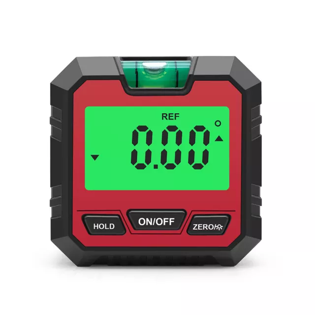 Angle Protractor 60 Degree Digital Inclinometer Level Meter (Red Black B)