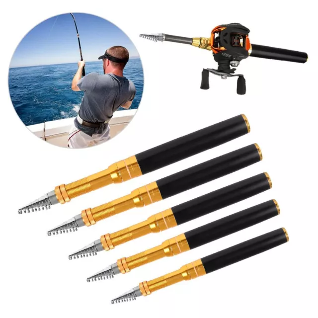 Pen Travel Telescopic Fishing Rod Carp Feeder Stream Hand Pole Fishing Tackle