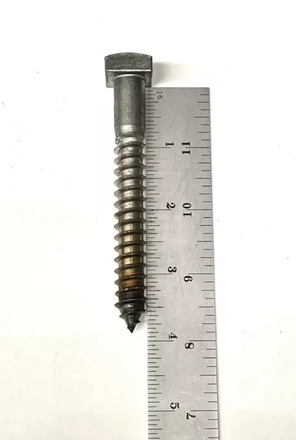 (10) 1/2 x 4 Square Head Lag Bolt Screw Antique (3/4" Square head) 1/2"x4" .50x4