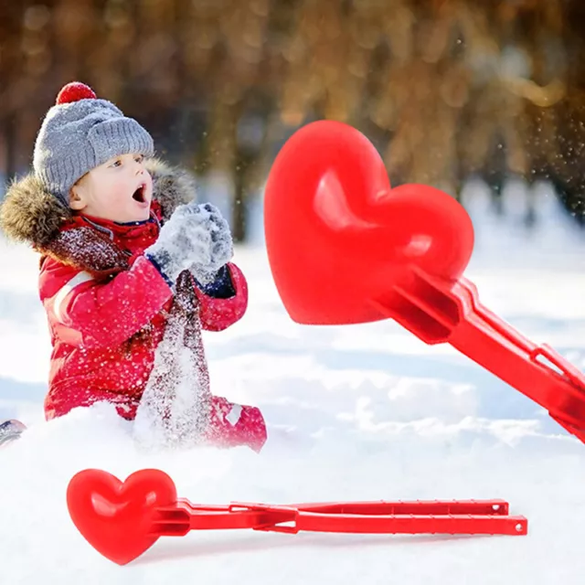 Heart Shaped Snowball Maker Clip Winter Sand Ball Mold Clamp Kids Outdoor To W02