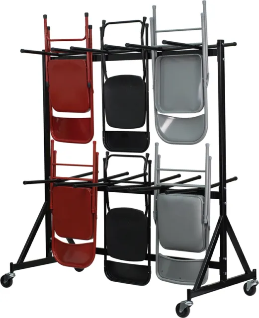 Folding Chair Cart Dolly  50 to 84 Chair Capacity - Hanging Folding Chair Dolly