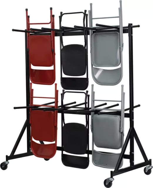 Folding Chair Cart Dolly  50 to 84 Chair Capacity - Hanging Folding Chair Dolly