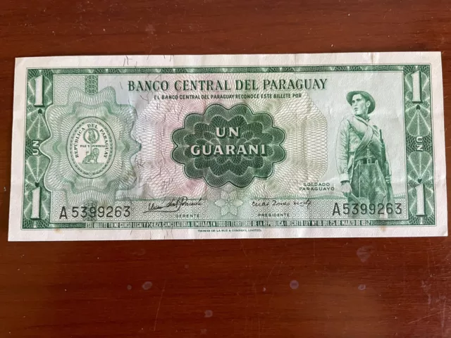 Paraguay 1 Guarani Banknote L. 1952