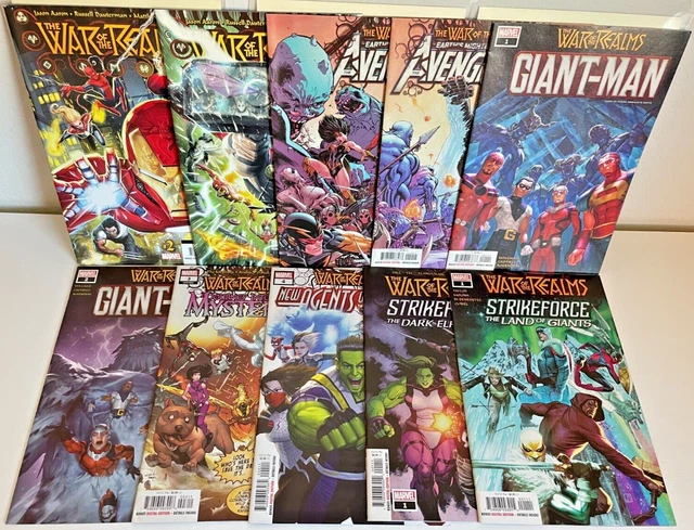 Marvel WAR OF THE REALMS 10 BK LOT AVENGERS GIANT MAN AGENTS OF ATLAS VF/NM 2019