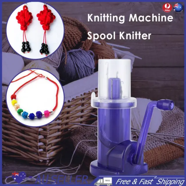 DIY HAND-OPERATED EMBELLISH-KNIT Knitting Machine Spool Knitter Weave Tool  AU $23.79 - PicClick AU