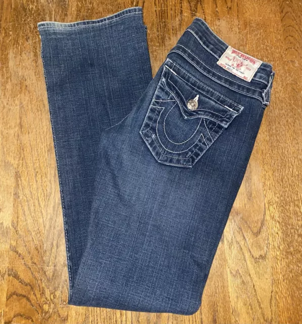 True Religion Becky Womens Jeans Blue Tag Size 27 Low Rise Bootcut 30x32
