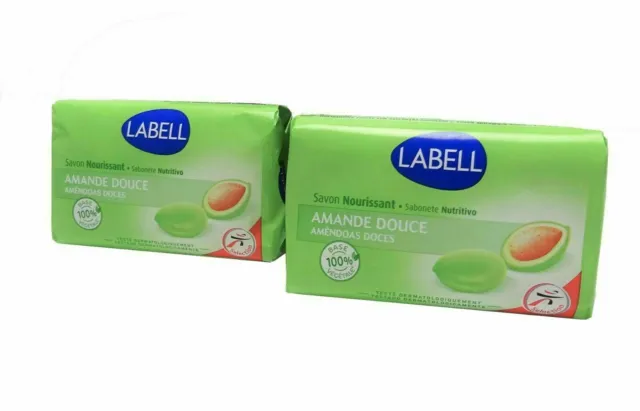 Cuidado Jabón Crema Jabón Almendra Aceite de Almendra Francia Labell 2x 100G
