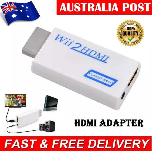 Wii HDMI Adapter 1080p to HDMI Converter 3.5mm Audio HD Video Output Connector