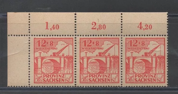 SBZ-Provinz Sachsen 88A  mit Plf. VII und VIII (Wiederaufbau) postfrisch