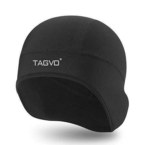 TAGVO Calotte de Cyclisme Thermique, Coupe-Vent Bonnet de Vélo Courir avec Couvr