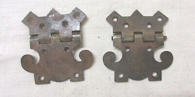 Pair Of Antique Polished Brass Hinges 2