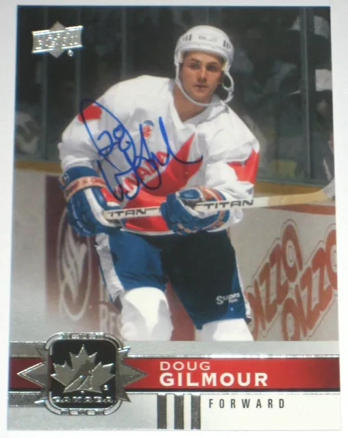 Doug Gilmour Signed 17-18 Upper Deck Canadian Tire Team Canada Card Autograph!