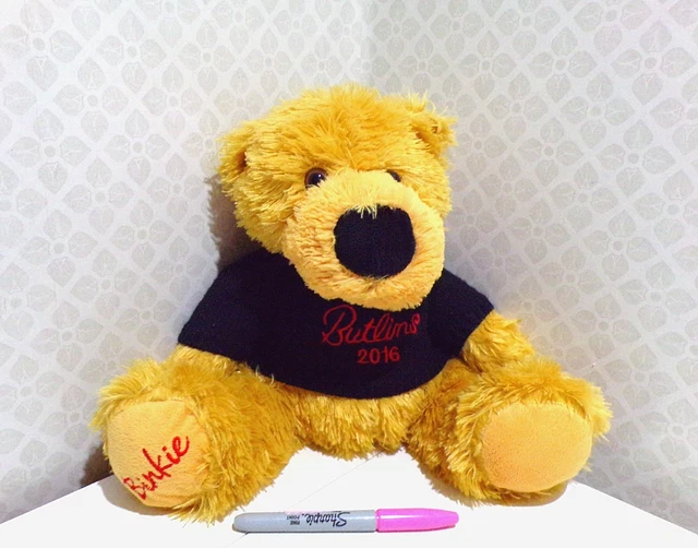Buteims BUTLINS BINKIE SOFT toy teddy bear with 2016 knitted black jumper ...