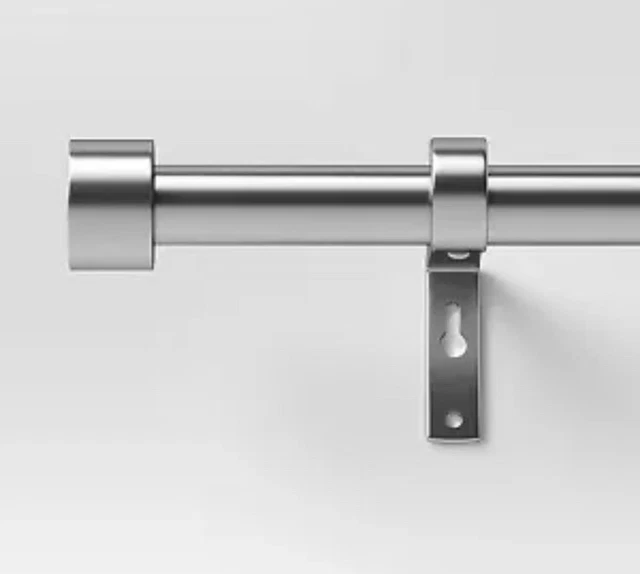 36"-66" Dauntless Curtain Rod Brushed Nickel - Project 62