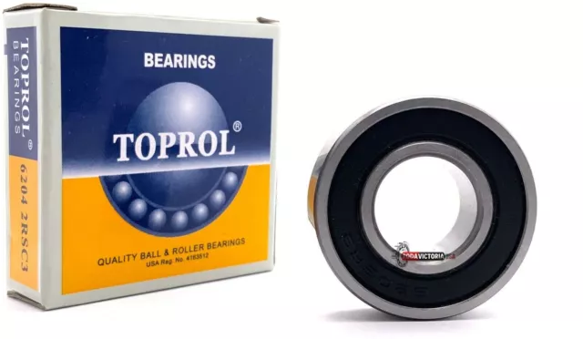 TOPROL 6202-16 2RS 16mm ID High Quality Sealed Ball Bearing, 16x35x11mm