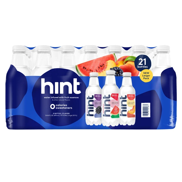 HINT FLAVORED WATER, Variety Pack, 16 Fl Oz, 21Count 31.59 PicClick