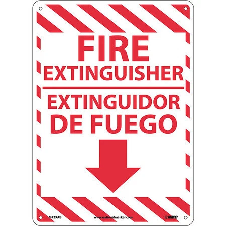 NMC M739AB Fire Extinguisher Sign - Bilingual