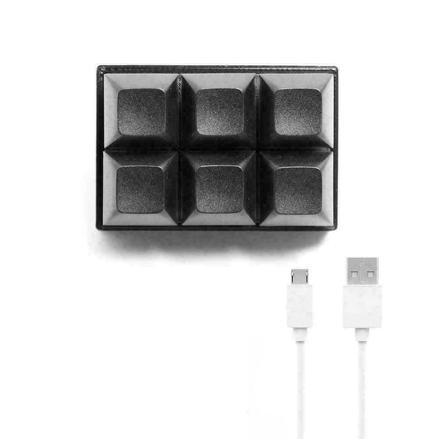 MINI 6-KEY COPY Paste Mechanical Keyboard USB Programming Shortcut Key ...