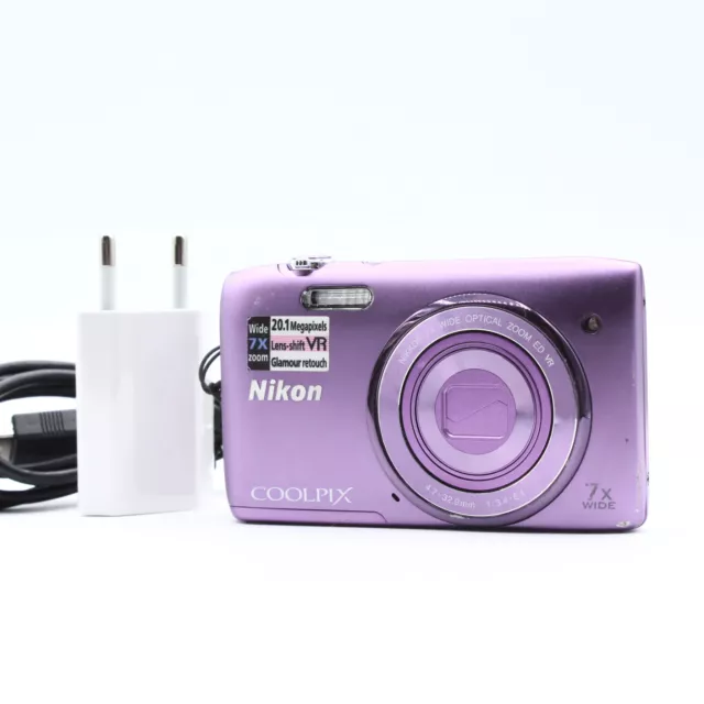 Nikon CoolPix S3500 16,0Mp Digital Camera Y2K Lilac N°43062019 - état Usé !!