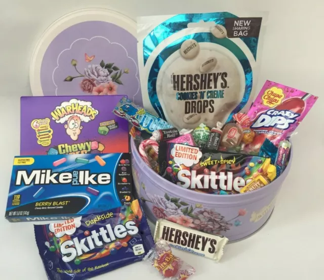 American Retro Sweet USA Hamper Selection Mixed Candy Present Personalised Gifts